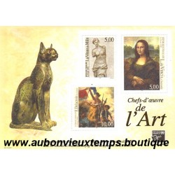 BLOC TIMBRES CHEFS d'OEUVRE de l'ART 1999 5.00F et 10.00F