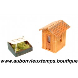 WILLS MAQUETTE HO 1/87 CABANON et CHASSIS HORTICULTURE 