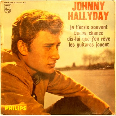 45T JE T'ECRIS SOUVENT - PHILIPS 434 862 - AVRIL 1964 - JOHNNY HALLYDAY