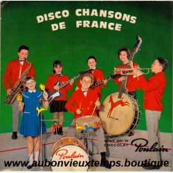 VINYL DOUBLE VINYL 45T DISCO CHANSONS de FRANCE - OFFERT par le CHOCOLAT POULAIN 