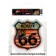 ICE SKIN - STICKER en RESINE sur VINYLE 3M - VINTAGE ROUTE 66 Réf : DTXLPP34