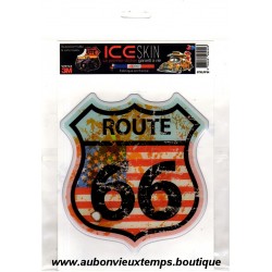 ICE SKIN - STICKER en RESINE sur VINYLE 3M - VINTAGE ROUTE 66 Réf : DTXLPP34