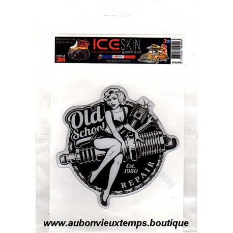 ICE SKIN - STICKER en RESINE sur VINYLE 3M - VINTAGE PIN-UP Réf : DTXLPP21