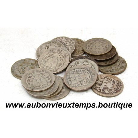 LOT 20 MONNAIES de 2.50 ESCUDOS Argent 650 ‰ PORTUGAL