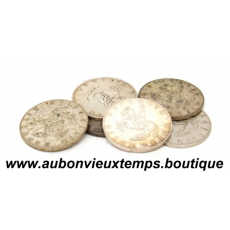 LOT 6 MONNAIES de 5 SHILLING Argent 640 ‰ AUTRICHE