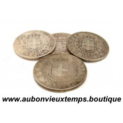 LOT 3 MONNAIES de 1 LIRE Argent 900 ‰ ITALIE