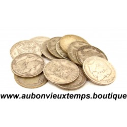 LOT 15 MONNAIES de 1 FRANC Argent 835 ‰ BELGIQUE