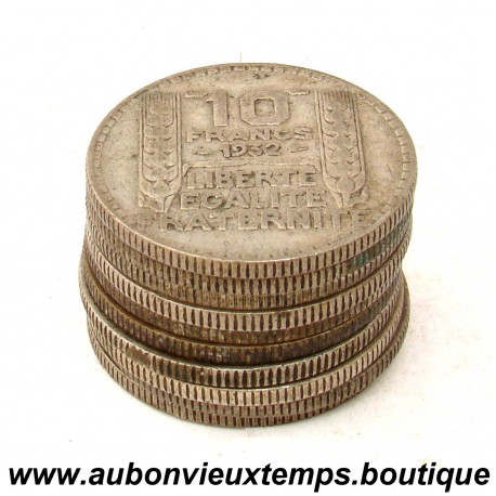 LOT 20 MONNAIES de 10 FRANC Argent 680 ‰ TURIN - FRANCE