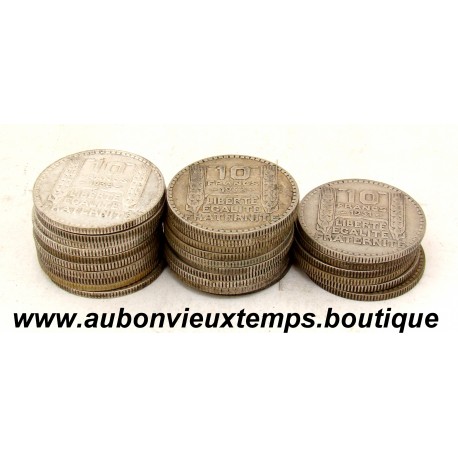 LOT 26 MONNAIES de 10 FRANC Argent 680 ‰ TURIN - FRANCE