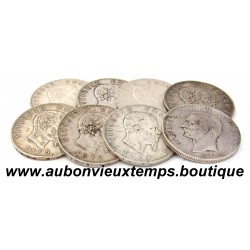 LOT 7 MONNAIES de 5 LIRE Argent 900 ‰ ITALIE