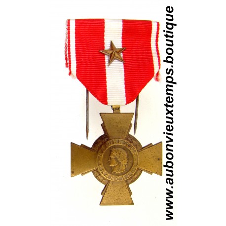 MEDAILLE Bronze ORDONNANCE - CROIX de la VALEUR MILITAIRE 