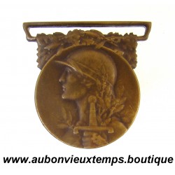 MEDAILLE Bronze COMMEMORATIVE de la RÉPUBLIQUE FRANÇAISE - TROISIÈME RÉPUBLIQUE - GRANDE GUERRE 1914 - 1918 