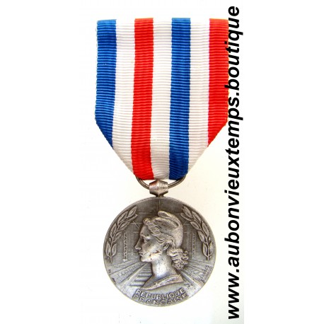 MÉDAILLE d’HONNEUR - des CHEMINS de FER Bronze Argenté 