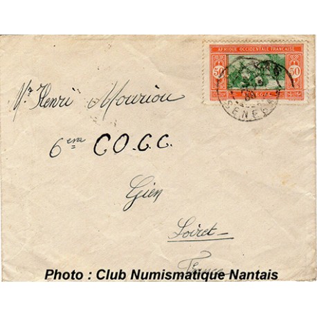 ENVELOPPE - AOF SENEGAL - 6éme COCC - 1938