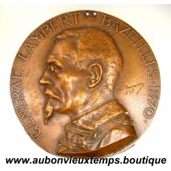 MEDAILLE SATIRIQUE Bronze 1897 GENERAL LAMBERT - GUERRE DE 1870 ET BATAILLE DE SEDAN