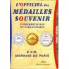 OFFICIEL DES MEDAILLES SOUVENIRS