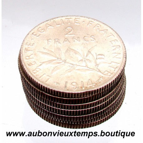 LOT 7 x 2 FRANCS ARGENT SEMEUSE