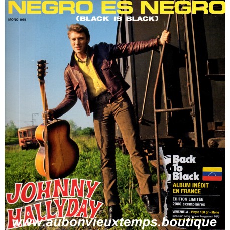 LP 33T JOHNNY HALLYDAY - NEGRO es NEGRO - BLACK is BLACK - VENEZUELA