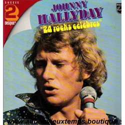 LP 33T x 2 JOHNNY HALLYDAY - 24 ROCKS CELEBRES