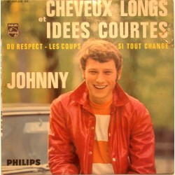45T CHEVEUX LONGS ET IDEES COURTES - PHILIPS 437 228 - 1966 - JOHNNY HALLYDAY