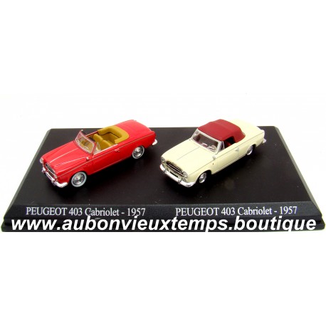 UNIVERSAL HOBBIES 1/87 HO PEUGEOT 403 CABRIOLET 1957 et PEUGEOT 403 CABRIOLET 1957