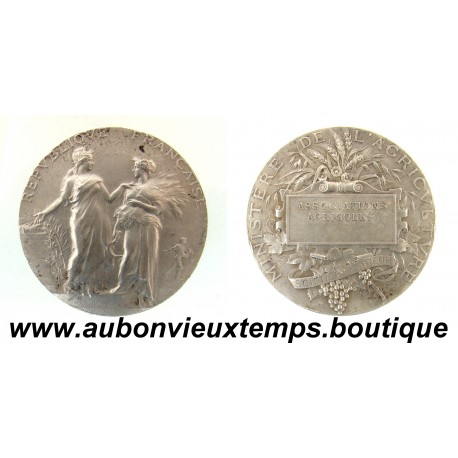 MEDAILLE Poinçon : Corne ( 1880 - ) ARGENT - ASSOCIATIONS AGRICOLES