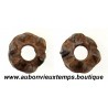 ROUELLES GAULOISES en PLOMB avec CABOCHONS 