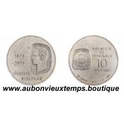 10 BOLIVARES Argent 900 ‰ 1973 S. BOLIVAR - VENEZUELA