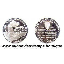 DOLLAR Argent 900 ‰ BE 1995 W D-DAY JUNE 6 1944 LIBERTY