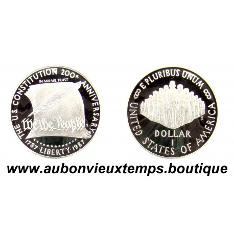 DOLLAR Argent 900 ‰ BE 1987 S The US CONSTITUTION 200e ANNIVERSARY