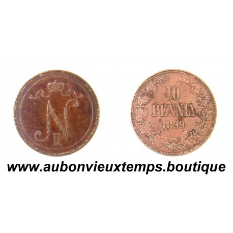 10 PENNIA Bronze 1899 NICOLAS II - FINLANDE