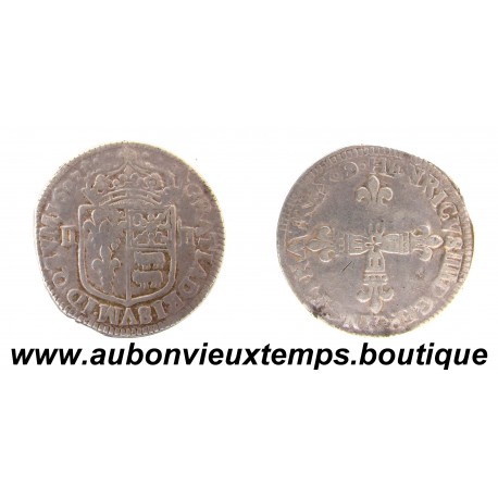 QUART d’ECU Argent 917 ‰ 1607 DB HENRI IV MORLAAS - BEARN