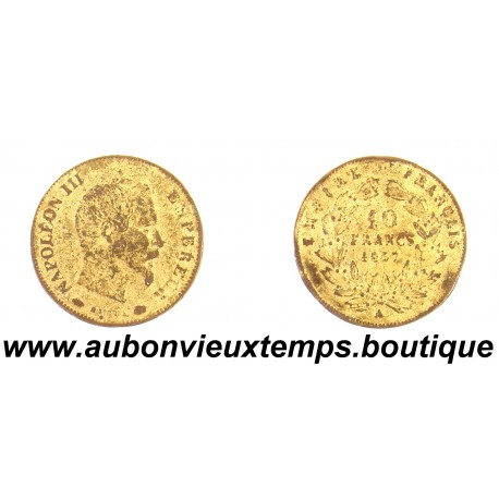 JETON de MAISON CLOSE 1857 NAPOLEON III - 10 FRANCS