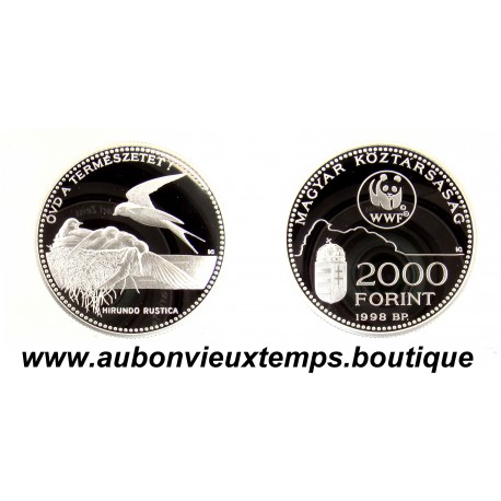 2000 FORINT Argent 925‰ 1998 BP WWF – HIRONDELLES – HONGRIE