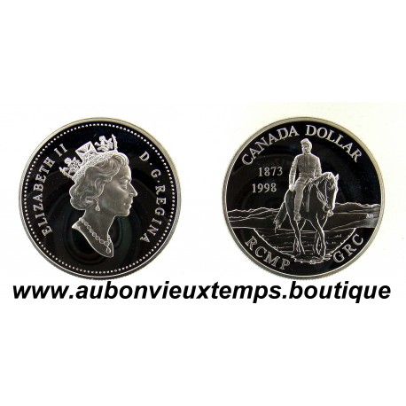 DOLLAR Argent 925‰ 1998 RCMP GRC - 125ème ANNIVERSAIRE de la GENDARMERIE ROYALE - ELIZABETH II - CANADA