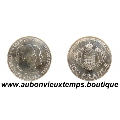 100 FRANCS Argent 900 ‰ 1982 RAINIER III et ALBERT - MONACO