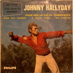 45T POUR MOI LA VIE VA COMMENCER - PHILIPS 432 967 - OCTOBRE 1963 - JOHNNY HALLYDAY