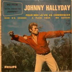 45T POUR MOI LA VIE VA COMMENCER - PHILIPS 432 967 - OCTOBRE 1963 - JOHNNY HALLYDAY