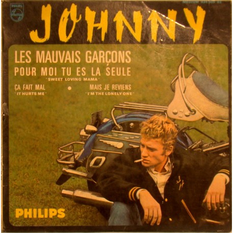 45T LES MAUVAIS GARCONS - PHILIPS 434 905 - JUIN 1964 - JOHNNY HALLYDAY