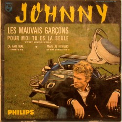45T LES MAUVAIS GARCONS - PHILIPS 434 905 - JUIN 1964 - JOHNNY HALLYDAY