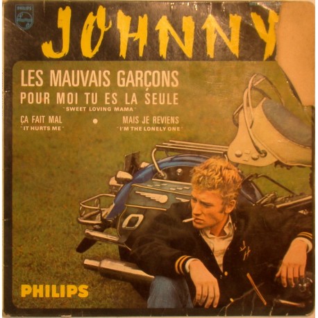 45T LES MAUVAIS GARCONS - PHILIPS 434 905 - JUIN 1964 - JOHNNY HALLYDAY