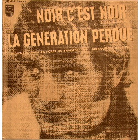 45T NOIR C'EST NOIR - PHILIPS 437 260 - SEPTEMBRE 1966 - JOHNNY HALLYDAY