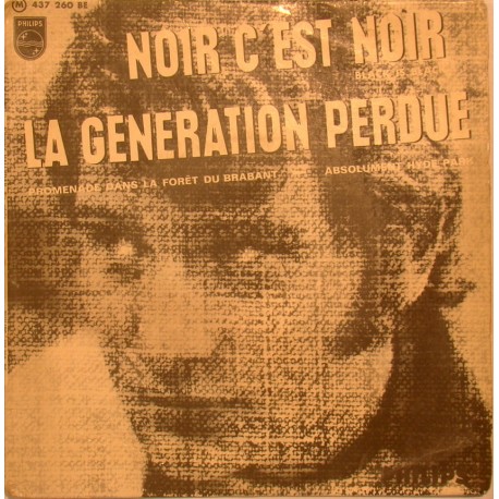 45T NOIR C'EST NOIR - PHILIPS 437 260 - SEPTEMBRE 1966 - JOHNNY HALLYDAY