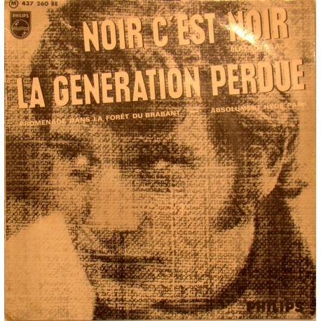 45T NOIR C'EST NOIR - PHILIPS 437 260 - SEPTEMBRE 1966 - JOHNNY HALLYDAY