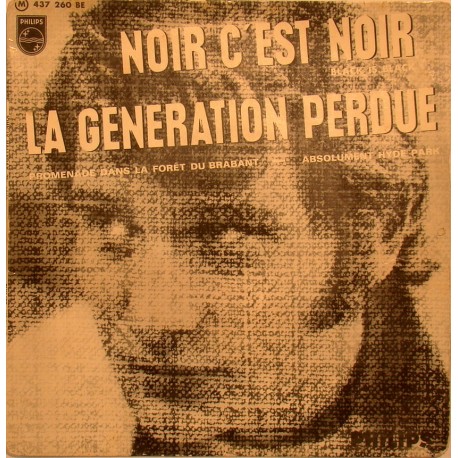 45T NOIR C'EST NOIR - PHILIPS 437 260 - SEPTEMBRE 1966 - JOHNNY HALLYDAY