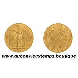 20 FRANCS OR 900 ‰ 1877 A GENIE