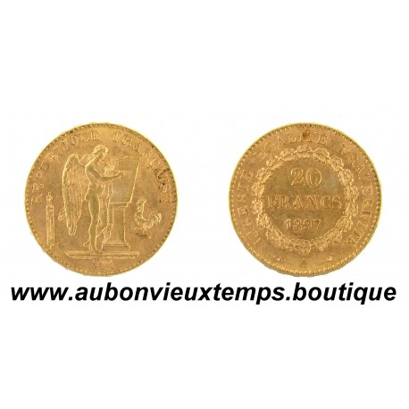 20 FRANCS OR 900 ‰ 1897 A GENIE