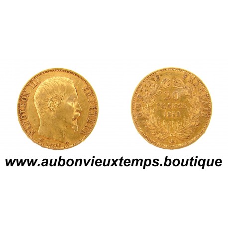 20 FRANCS OR 900 ‰ 1858 A NAPOLEON III