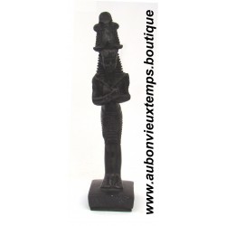FIGURINE DIEU EGYPTIEN AKHENATON en ROCHE BASALTIQUE 