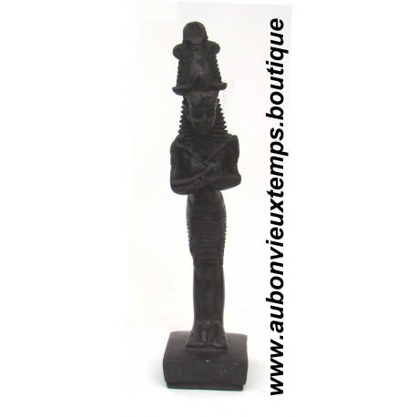 FIGURINE DIEU EGYPTIEN AKHENATON en ROCHE BASALTIQUE 